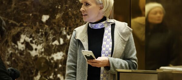 Mika Brzezinski waits for an elevator in the lobby at Trump Tower. Mika Brzezinski waits for an elevator in the lobby at Trump Tower. - Sputnik International