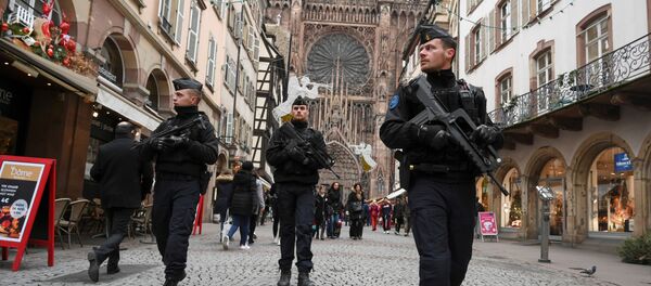 French policemen patrol during the reopening of the christmas market of Strasbourg, eastern France, on December 14, 2018 as the author of the attack was killed on December 13, 2018. French policemen patrol during the reopening of the christmas market of Strasbourg, eastern France, on December 14, 2018 as the author of the attack was killed on December 13, 2018. - Sputnik International