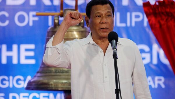 President Rodrigo Duterte speaks at a ceremony marking the return of the three Balangiga bells - Sputnik International