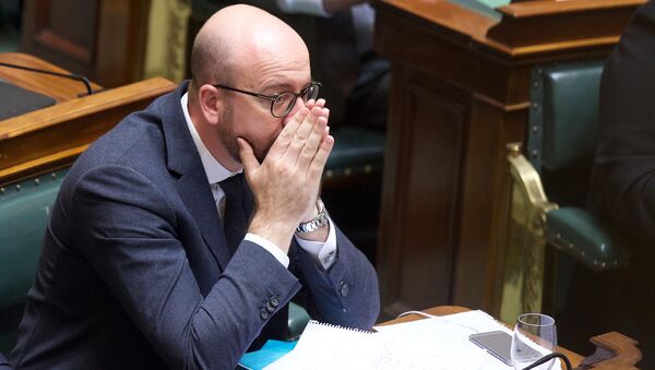 Belgian Prime Minister Charles Michel attends a plenary session of the Chamber at the federal Parliament, in Brussels, on March 24, 2016. - Sputnik International