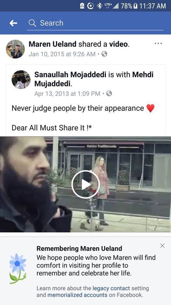 Maren Ueland's Facebook page Maren Ueland's Facebook page - Sputnik International