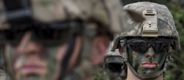 NATO soldiers of U.S. take part in a military exercise 'Saber Strike 2018' at the Training Range in Pabrade some 60km (38 miles) north of the capital Vilnius, Lithuania, Monday, June 11, 2018 - Sputnik International