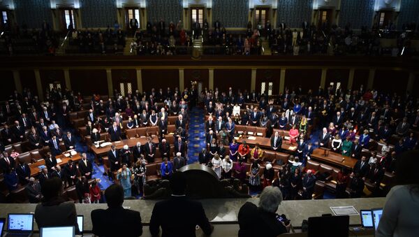 Members of Congress arrive before the start of the 116th Congress and swearing-in ceremony on the floor of the US House of Representatives at the US Capitol on January 3, 2019 in Washington,DC. - Sputnik International
