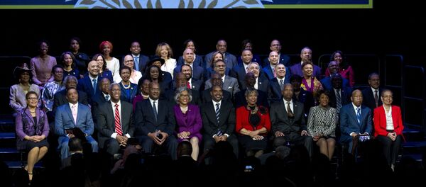 Members of the Congressional Black Caucus participate in a swearing-in ceremony at The Warner Theatre in Washington, Thursday, Jan. 3, 2019. Members of the Congressional Black Caucus participate in a swearing-in ceremony at The Warner Theatre in Washington, Thursday, Jan. 3, 2019. - Sputnik International