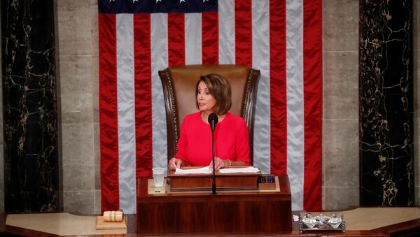 House Speaker-designate Nancy Pelosi (D-CA) delivers a speech after being elected speaker as the U.S. House of Representatives - Sputnik International