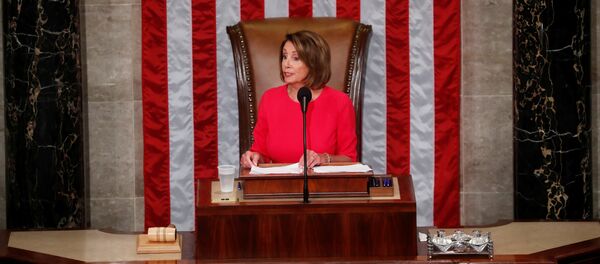 House Speaker-designate Nancy Pelosi (D-CA) delivers a speech after being elected speaker as the U.S. House of Representatives - Sputnik International