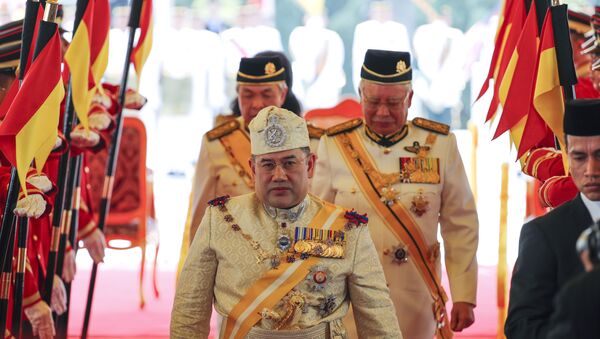 Sultan Muhammad V at the Parliament House in Kuala Lumpur, Malaysia - Sputnik International