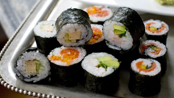 This Nov. 14, 2011 photo shows sushi rolls for a DIY sushi rolling party in Concord, N.H. - Sputnik International
