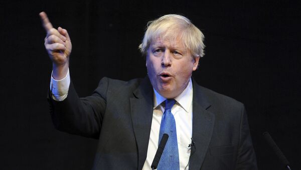 British Conservative Party Member of Parliament Boris Johnson speaks at a fringe event during the Conservative Party annual conference at the International Convention Centre, in Birmingham, England, Tuesday, Oct. 2, 2018. - Sputnik International