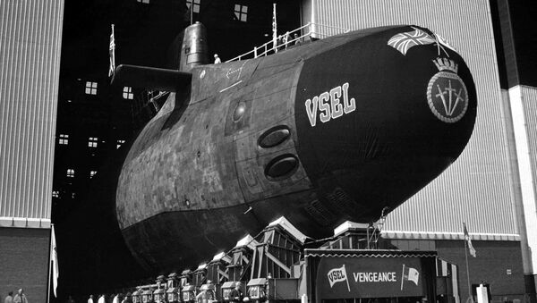 The fourth and last British Trident submarine, the 16,000-tonne HMS Vengeance, is rolled out at the VSEL shipyard in Barrow-in-Furness, Saturday 19 September 1998. - Sputnik International