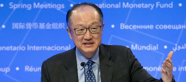 World Bank President Jim Yong Kim speaks during a news conference at the World Bank/IMF Spring Meetings, in Washington, Thursday, April 19, 2018. World Bank President Jim Yong Kim speaks during a news conference at the World Bank/IMF Spring Meetings, in Washington, Thursday, April 19, 2018. - Sputnik International