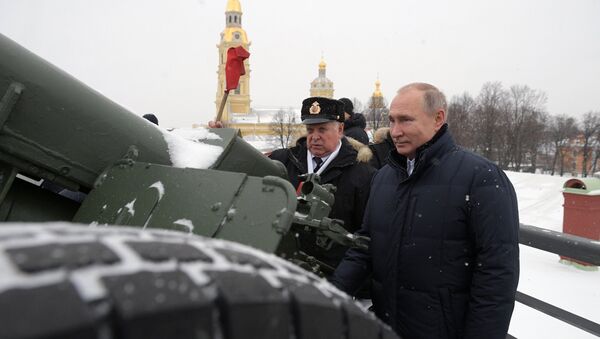 Russian President Vladimir Putin in the Peter and Paul Fortress - Sputnik International