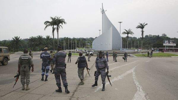 Forces loyal to Gabon's President Bongo on the streets of the capital Libreville after the failed coup on January 7, 2019 - Sputnik International