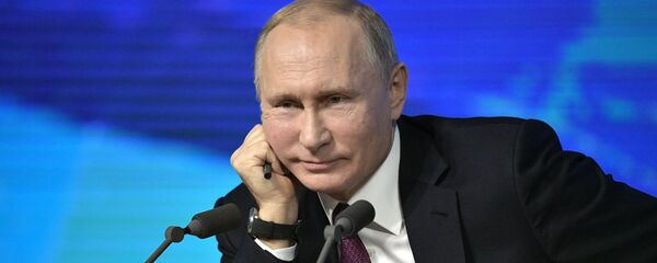 December 20, 2018. Russian President Vladimir Putin at his annual press conference at the World Trade Center on Krasnaya Presnya. December 20, 2018. Russian President Vladimir Putin at his annual press conference at the World Trade Center on Krasnaya Presnya. - Sputnik International