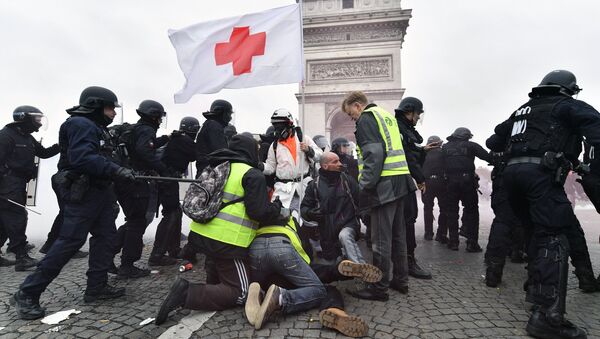 Yellow Vests protest in Paris. 12 January - Sputnik International