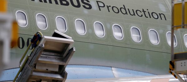 An Airbus A330neo is pictured on its final assembly line at Airbus headquarters in Colomiers, near Toulouse, France, November 26, 2018 An Airbus A330neo is pictured on its final assembly line at Airbus headquarters in Colomiers, near Toulouse, France, November 26, 2018 - Sputnik International