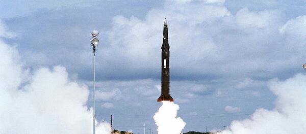 The United States Army test launches the first Pershing II battlefield support missile The United States Army test launches the first Pershing II battlefield support missile - Sputnik International
