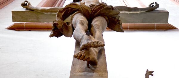 A crucifix is attached to the wall of the Cathedral in Frankfurt, Germany, Tuesday, Sept. 25, 2018 A crucifix is attached to the wall of the Cathedral in Frankfurt, Germany, Tuesday, Sept. 25, 2018 - Sputnik International