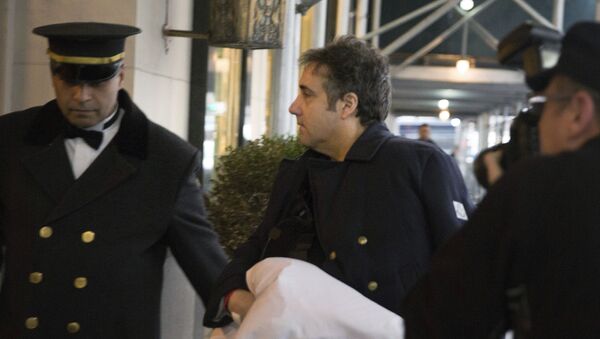 Michael Cohen arrives at his home in New York with his left arm in a sling supported by a pillow Friday, Jan. 18, 2019. - Sputnik International