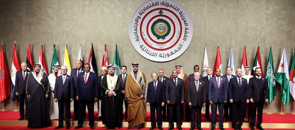 Arab leaders pose for the camera, ahead of the Arab economic summit in Beirut, Lebanon January 20, 2019. Arab leaders pose for the camera, ahead of the Arab economic summit in Beirut, Lebanon January 20, 2019. - Sputnik International