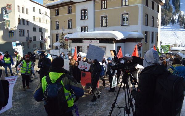 Activists Rally Against the Annual World Economic Forum in Davos - Sputnik International