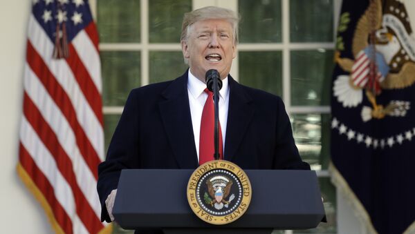 President Donald Trump speaks in the Rose Garden of the White House, Friday, Jan 25, 2019, in Washington. - Sputnik International