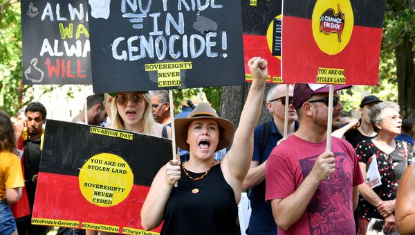 Protestors take part in an Invasion Day Rally in Sydney, Australia January 26, 2019 - Sputnik International