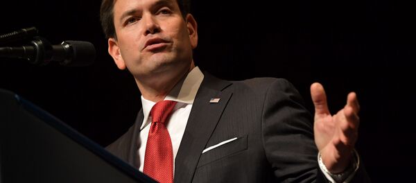 US Senator Marco Rubio speaks before the arrival of US President Donald Trump at the Manuel Artime Theater in Miami, Florida on June 16, 2017 US Senator Marco Rubio speaks before the arrival of US President Donald Trump at the Manuel Artime Theater in Miami, Florida on June 16, 2017 - Sputnik International