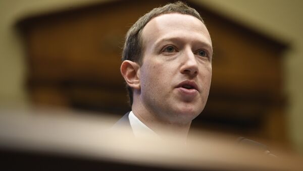 Facebook CEO and founder Mark Zuckerberg testifies during a US House Committee on Energy and Commerce hearing about Facebook on Capitol Hill in Washington, DC, April 11, 2018 - Sputnik International