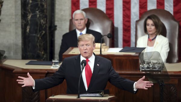 President Donald Trump delivers his State of the Union address to a joint session of Congress on Capitol Hill in Washington - Sputnik International