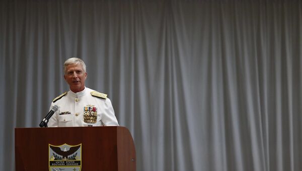 US Navy Adm. Craig Faller speaks during a change of command ceremony at the n U.S. Southern Command headquarters on Monday, Nov. 26, 2018, in Doral, Fla. - Sputnik International