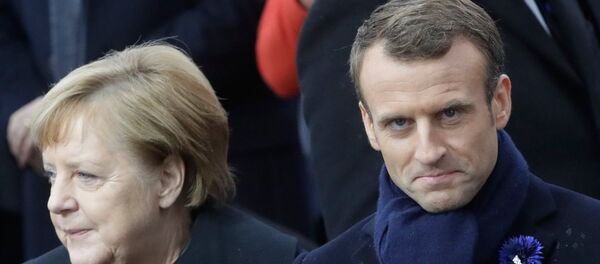 French President Emmanuel Macron and German Chancellor Angela Merkel - Sputnik International