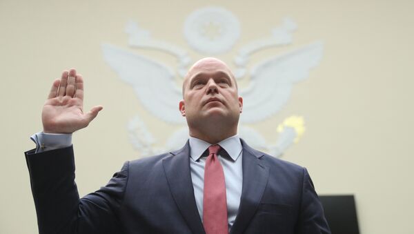 Acting Attorney General Matthew Whitaker is sworn in before the House Judiciary Committee on Capitol Hill, Friday, Feb. 8, 2019 in Washington. - Sputnik International