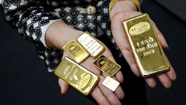 Gold bars with different weghts, in Arezzo, Italy (File) - Sputnik International