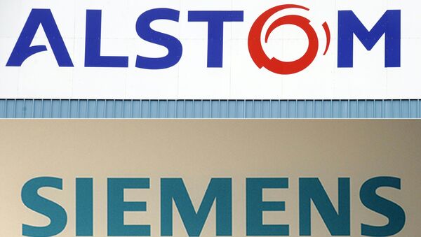 Alstom, a French company, was due to merge its railway business with the German giant Siemens, until the EU's anti-trust chief vetoed the deal in February 2019 - Sputnik International