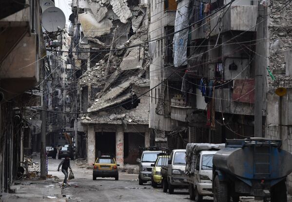 Ruined District of Syria's Aleppo - Sputnik International