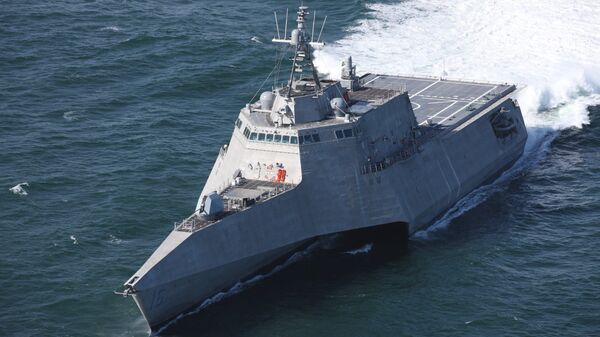 Independence-class littoral combat ship USS Tulsa undergoing trials (US Navy handout) - Sputnik International
