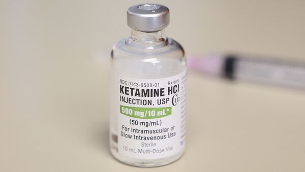 A vial of ketamine. Launched decades ago as an anesthetic for animals and people, became a potent battlefield pain reliever in Vietnam and morphed into the trippy club drug Special K. Now finding new life as a treatment for depression and suicidal behavior - Sputnik International