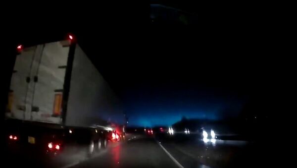 For some of our local followers who also saw a blue flash of light at 6:30am today this was my dashcam view captured on the A55 E/B at Northop - Sputnik International