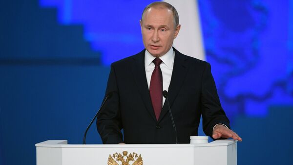 Russian President Vladimir Putin is delivering his annual Presidential Address to Federal Assembly - Sputnik International