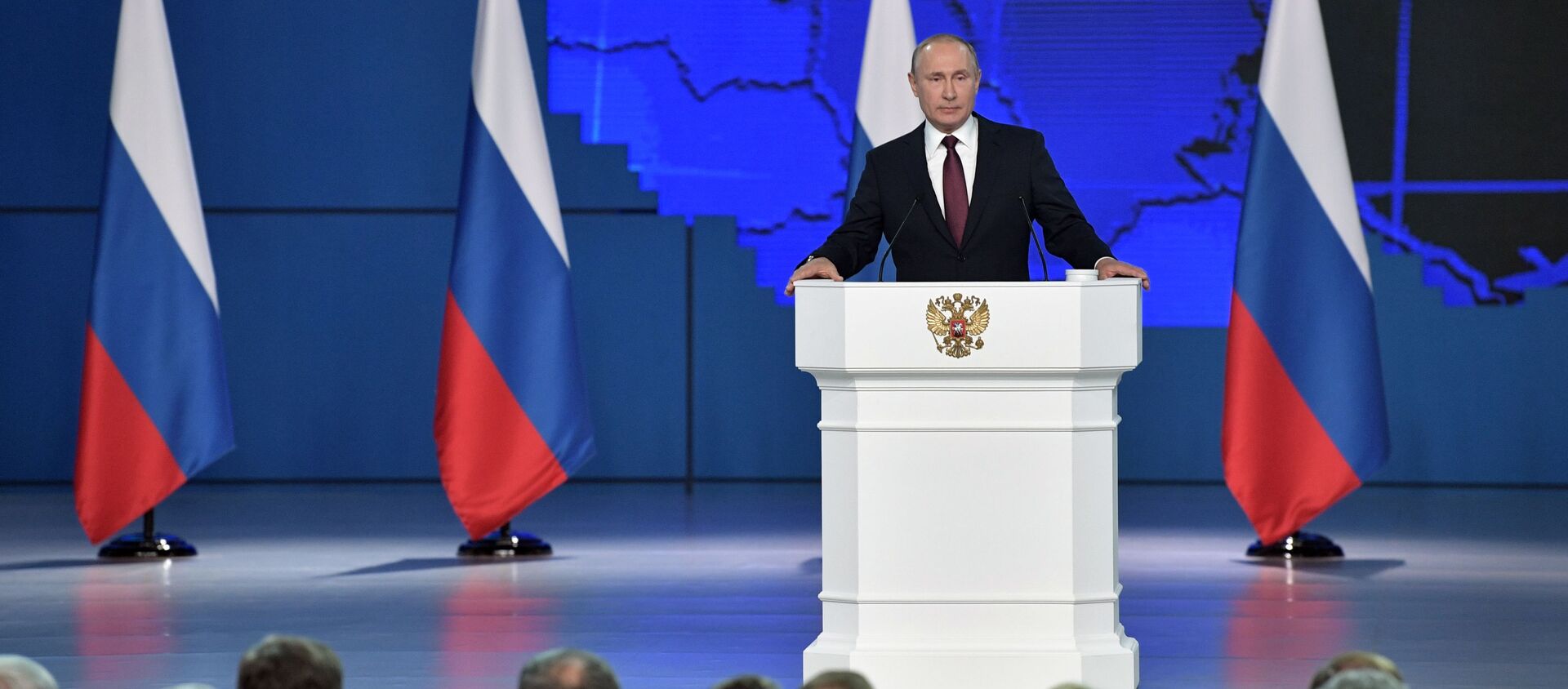 Vladimir Putin delivers his annual address to the Federal Assembly, 20 February 2019. - Sputnik International, 1920, 21.04.2021