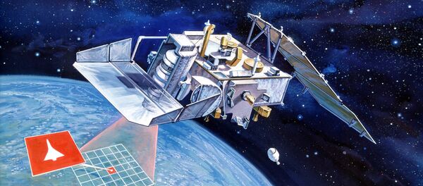 Artist conception of Space Test Program (STP) P-80-1 satellite from Defense Advanced Research Projects Agency Artist conception of Space Test Program (STP) P-80-1 satellite from Defense Advanced Research Projects Agency - Sputnik International