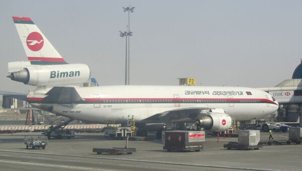 A plane of Biman Bangladesh Airlines in the Shah Amanat International Airport (File photo). - Sputnik International