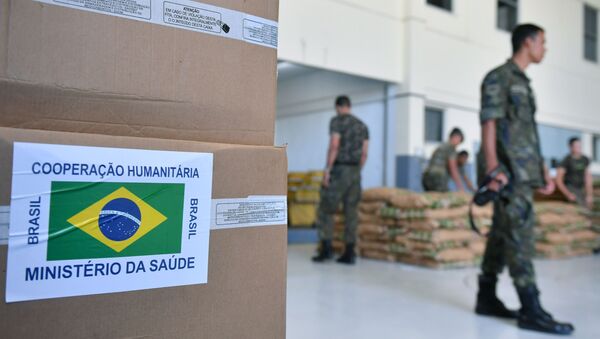 Brazilian soldiers organize humanitarian aid for Venezuela - Sputnik International