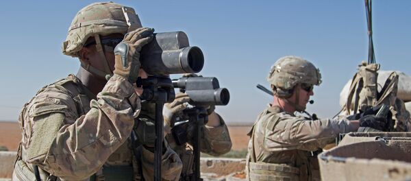 U.S. Soldiers surveil the area during a combined joint patrol in Manbij, Syria, November 1, 2018. Picture taken November 1, 2018 U.S. Soldiers surveil the area during a combined joint patrol in Manbij, Syria, November 1, 2018. Picture taken November 1, 2018 - Sputnik International