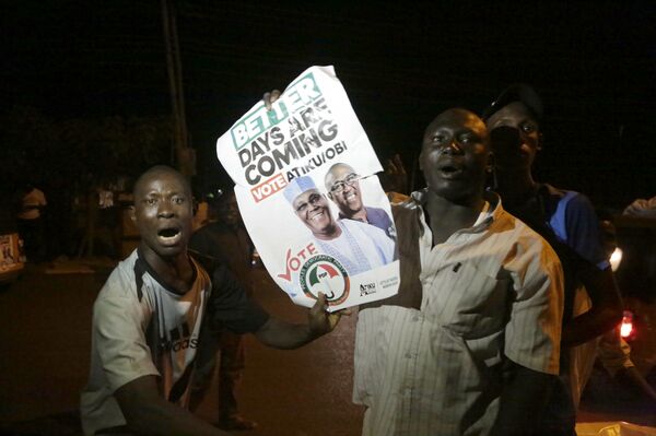Supporters of Atiku Abubakar demonstrate on the streets of Yola, Nigeria Supporters of Atiku Abubakar demonstrate on the streets of Yola, Nigeria - Sputnik International