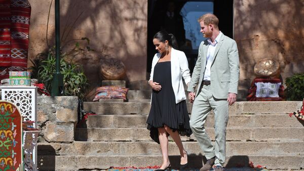 Prince Harry and his wife Meghan, Duke & Duchess of Sussex, visit the Kasbah of the Udayas near the Moroccan capital Rabat. on February 25, 2019 - Sputnik International