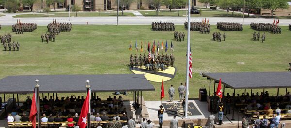 At Cooper Field, Fort Hood, Texas, the U.S. Army 1ST Cavalry Division Headquarters, a retirement ceremony is held for GEN At Cooper Field, Fort Hood, Texas, the U.S. Army 1ST Cavalry Division Headquarters, a retirement ceremony is held for GEN - Sputnik International