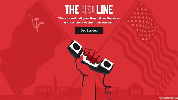 A Red Line website page - Sputnik International