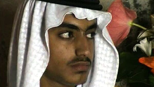 In this image from video released by the CIA, Hamza bin Laden is seen as an adult at his wedding. The never-before-seen video of Osama bin Laden's son and potential successor was released Nov. 1, 2017, by the CIA in a trove of material recovered during the May 2011 raid that killed the al-Qaida leader at his compound in Pakistan - Sputnik International